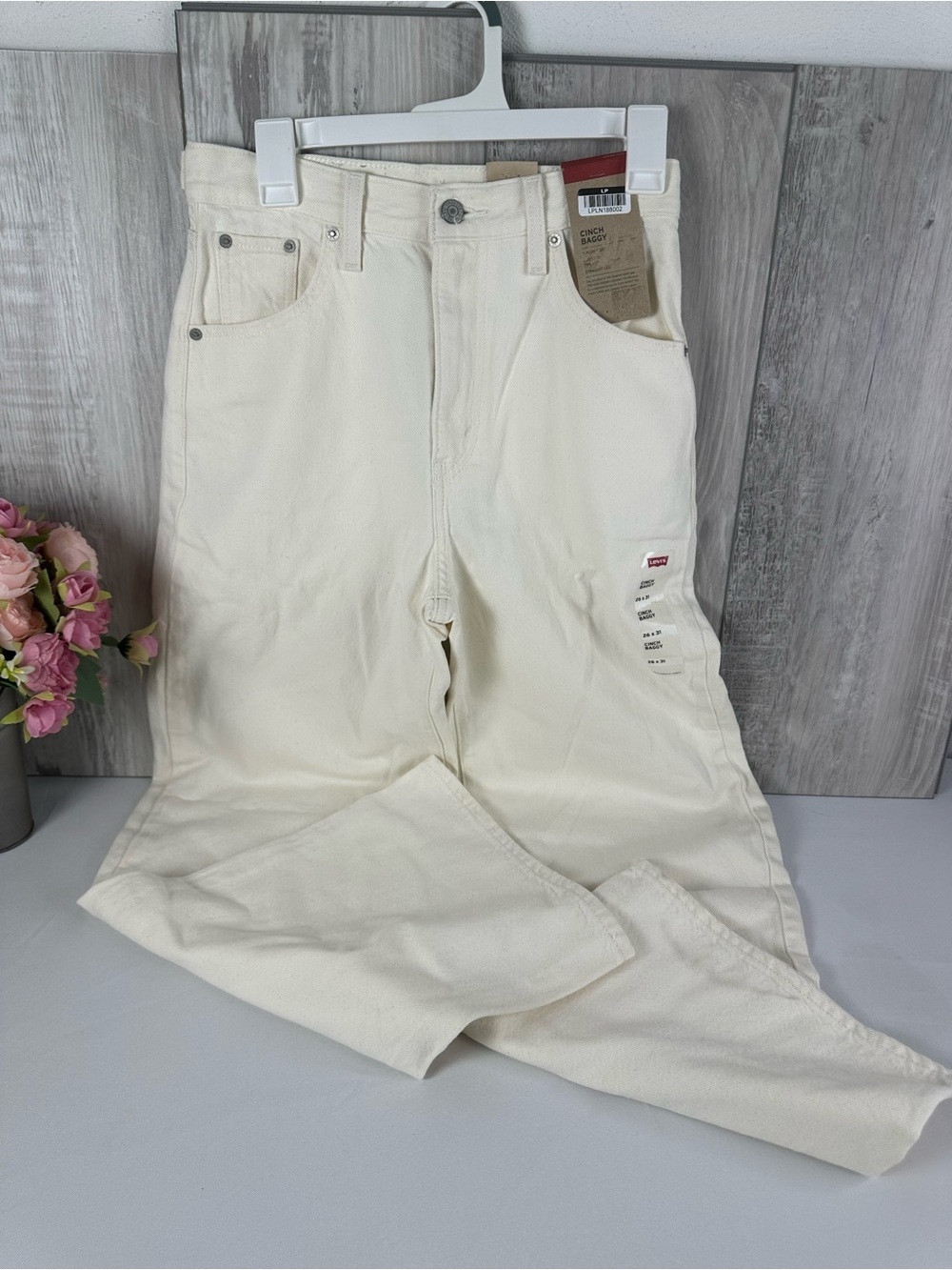 Women's Cinch Baggy Cream Jeans -26X31
